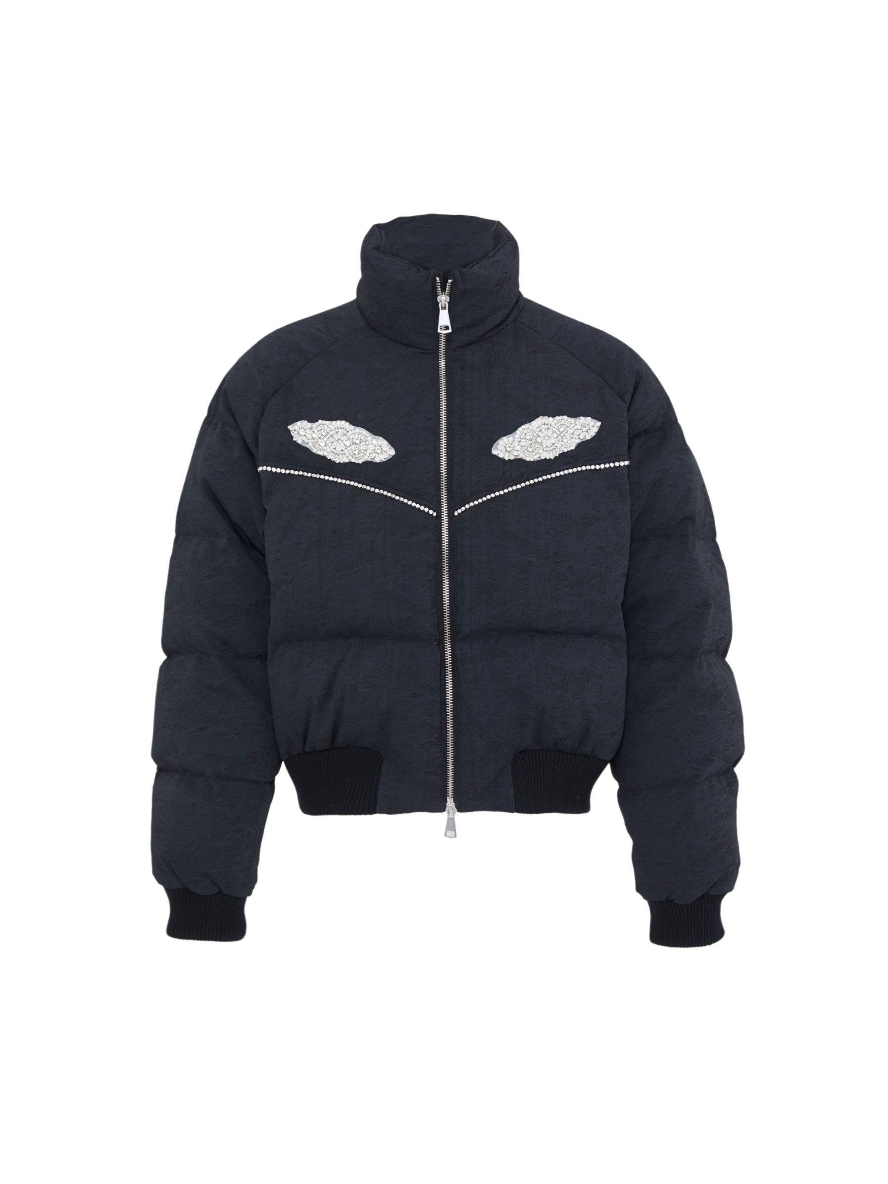 GLACIERBOY RAP STAR SERIES Hidden Pattern Rhinestone Down Jacket with 90% White Duck Down (300g)