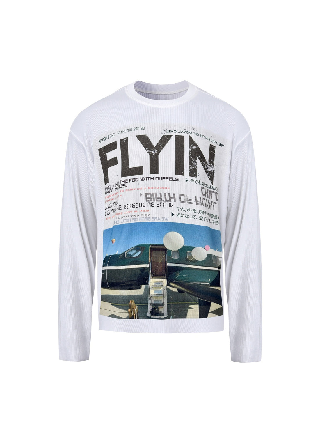 BORC Private Jet Print Long-Sleeve T-shirt