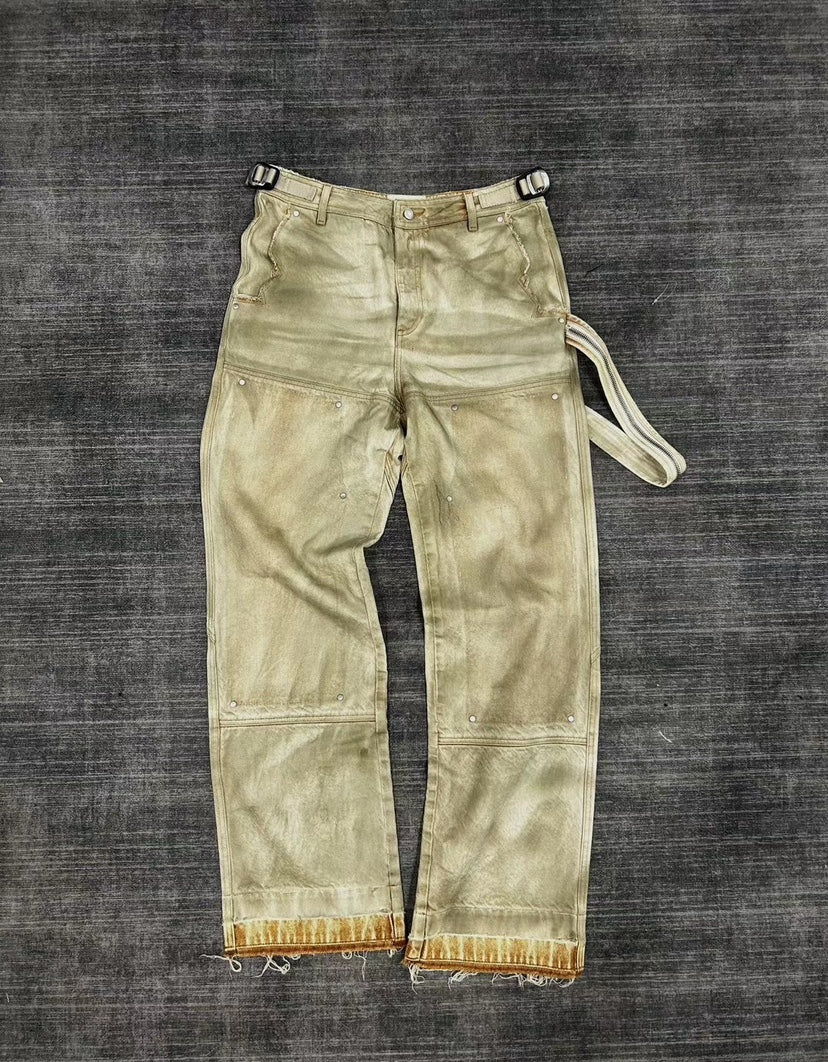 PANQ OIL-DYED CARGO PANTS