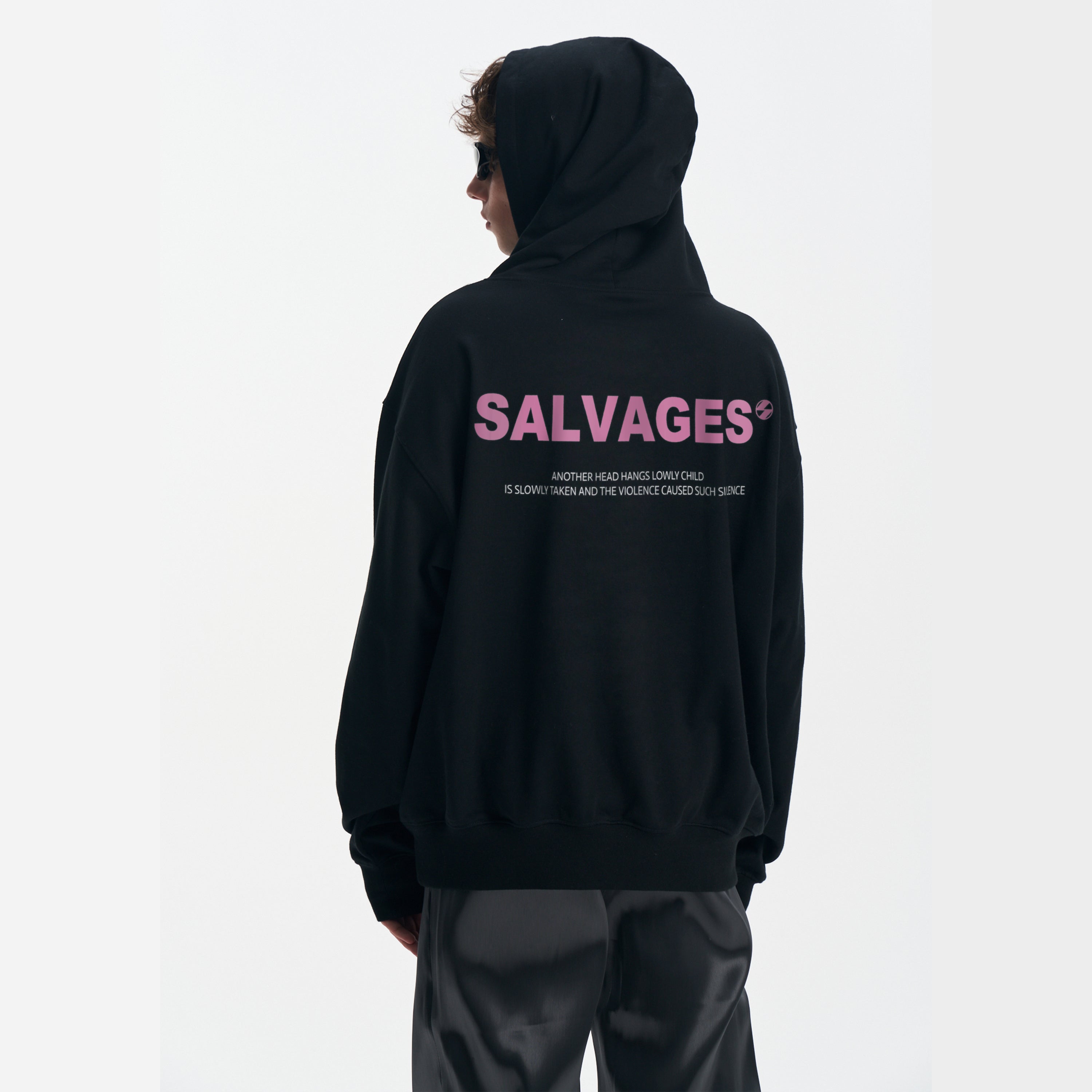 The Salvages Pink Logo Printed Hoodie