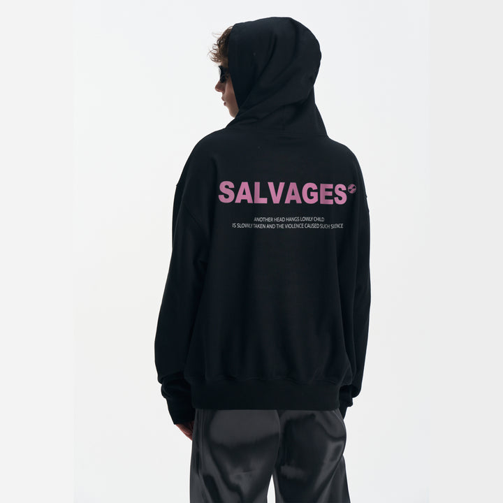 The Salvages Pink Logo Printed Hoodie