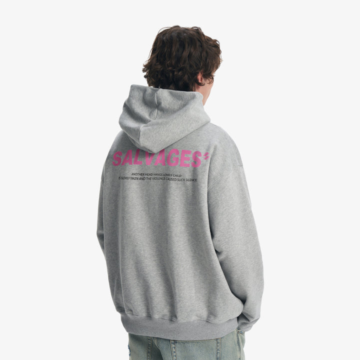 The Salvages Pink Logo Printed Hoodie