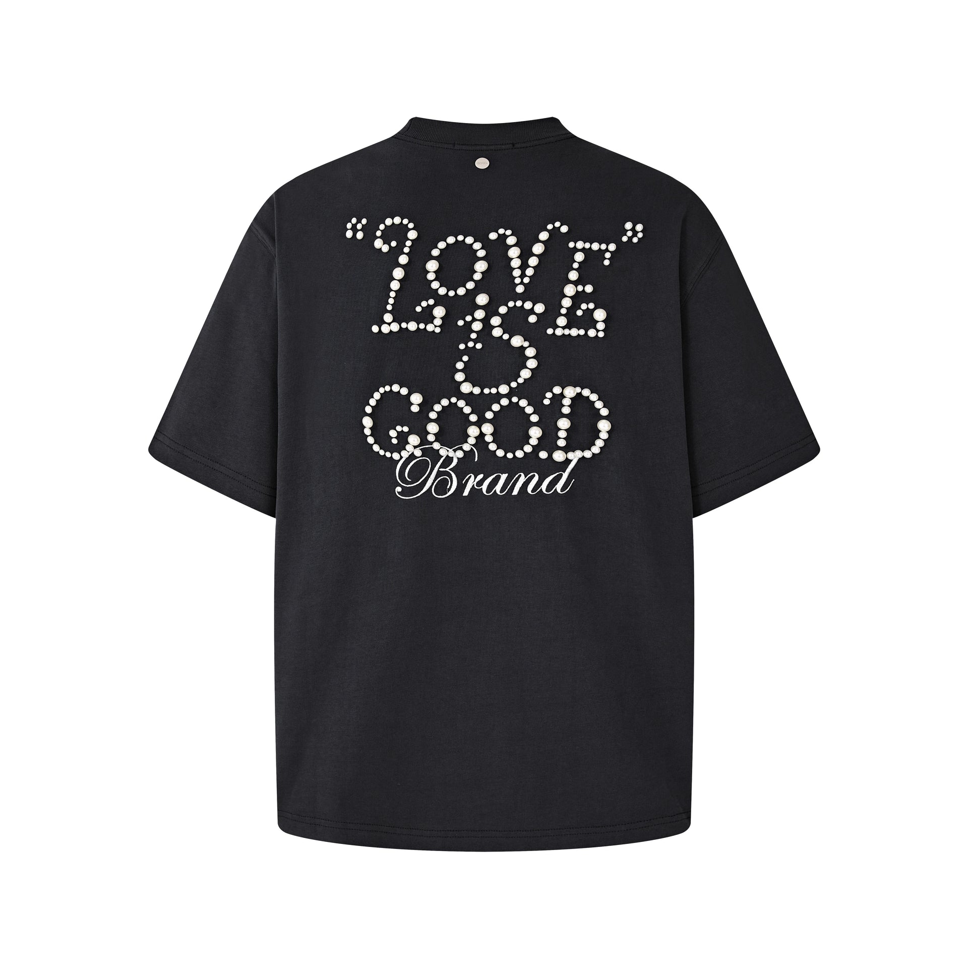 GOODBRAND 24S/S "LOVE IS GOOD" Pearl Slogan T-Shirt