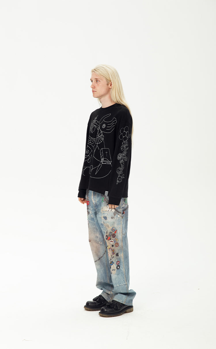 GOODBRAND 2024F/W Intoxicated Series Long Sleeve T-shirt