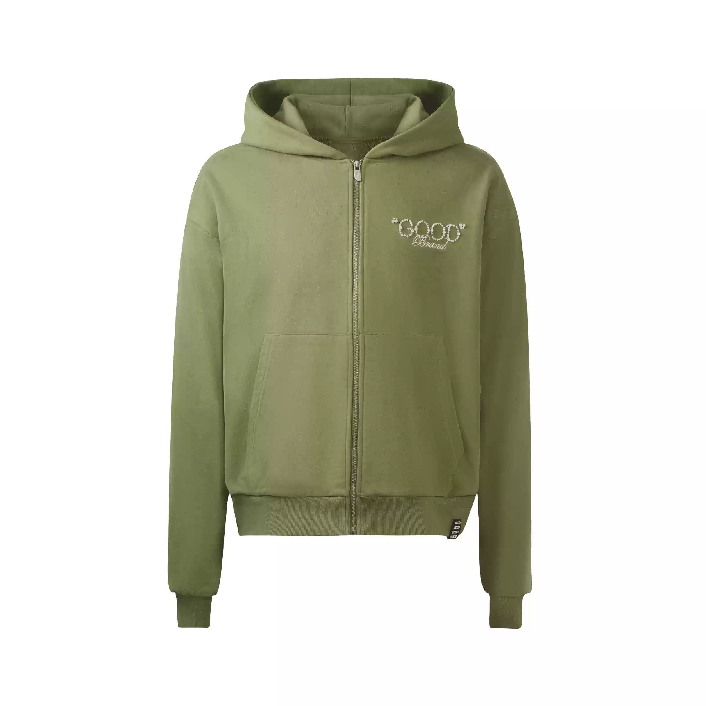 GOODBRAND "LOVE IS GOOD" 24F/W Zip-up Pearl Hoodie