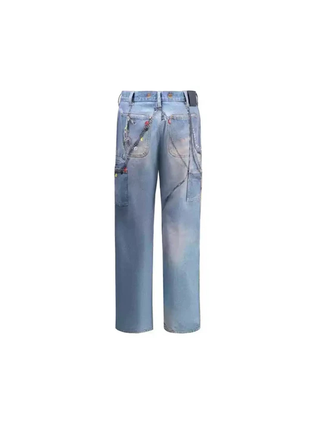 GOODBRAND 24F/W Romantic Badge 3D Printed Jeans