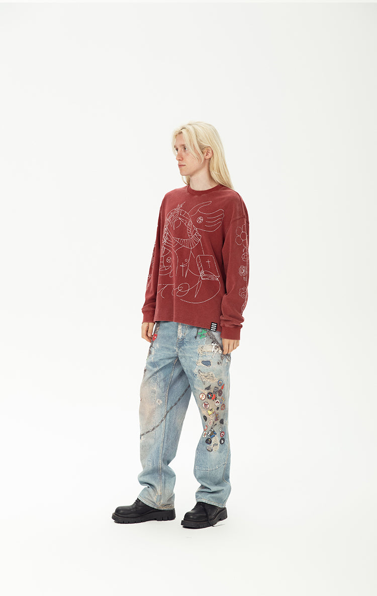 GOODBRAND 2024F/W Intoxicated Series Long Sleeve T-shirt