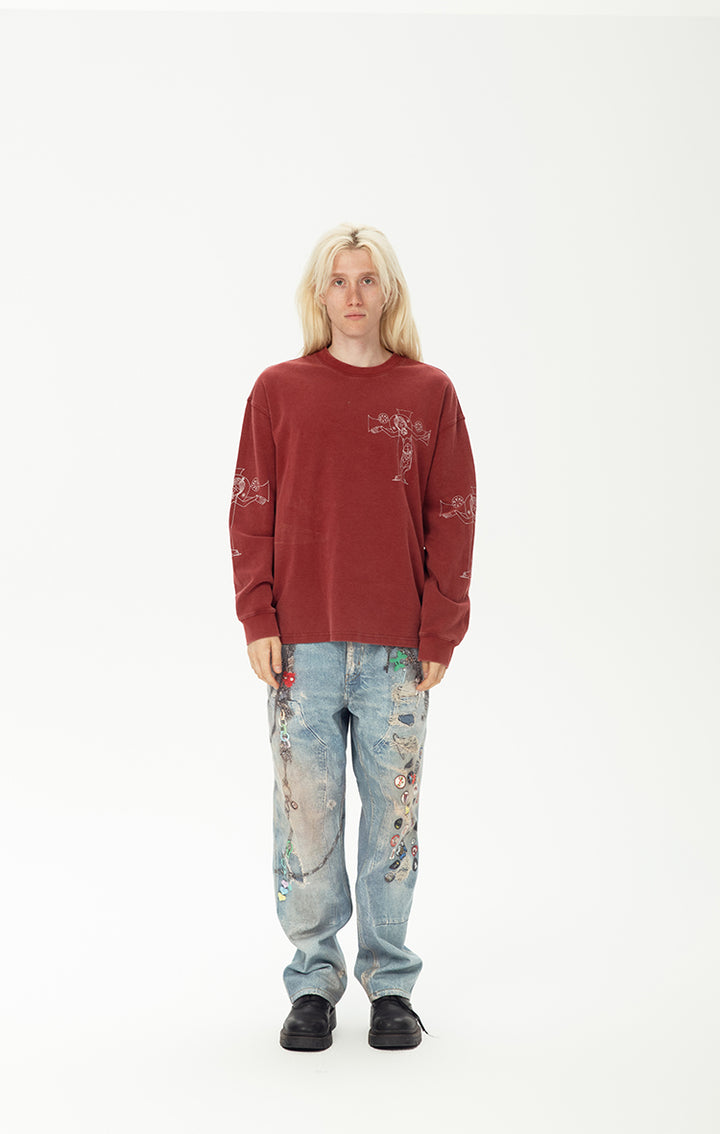 GOODBRAND 2024F/W Cross Series Long Sleeve T-Shirt