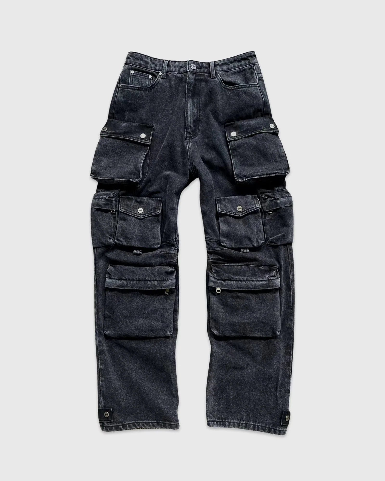 Epide Prefab Multi Pocket Washed Cargo Jeans