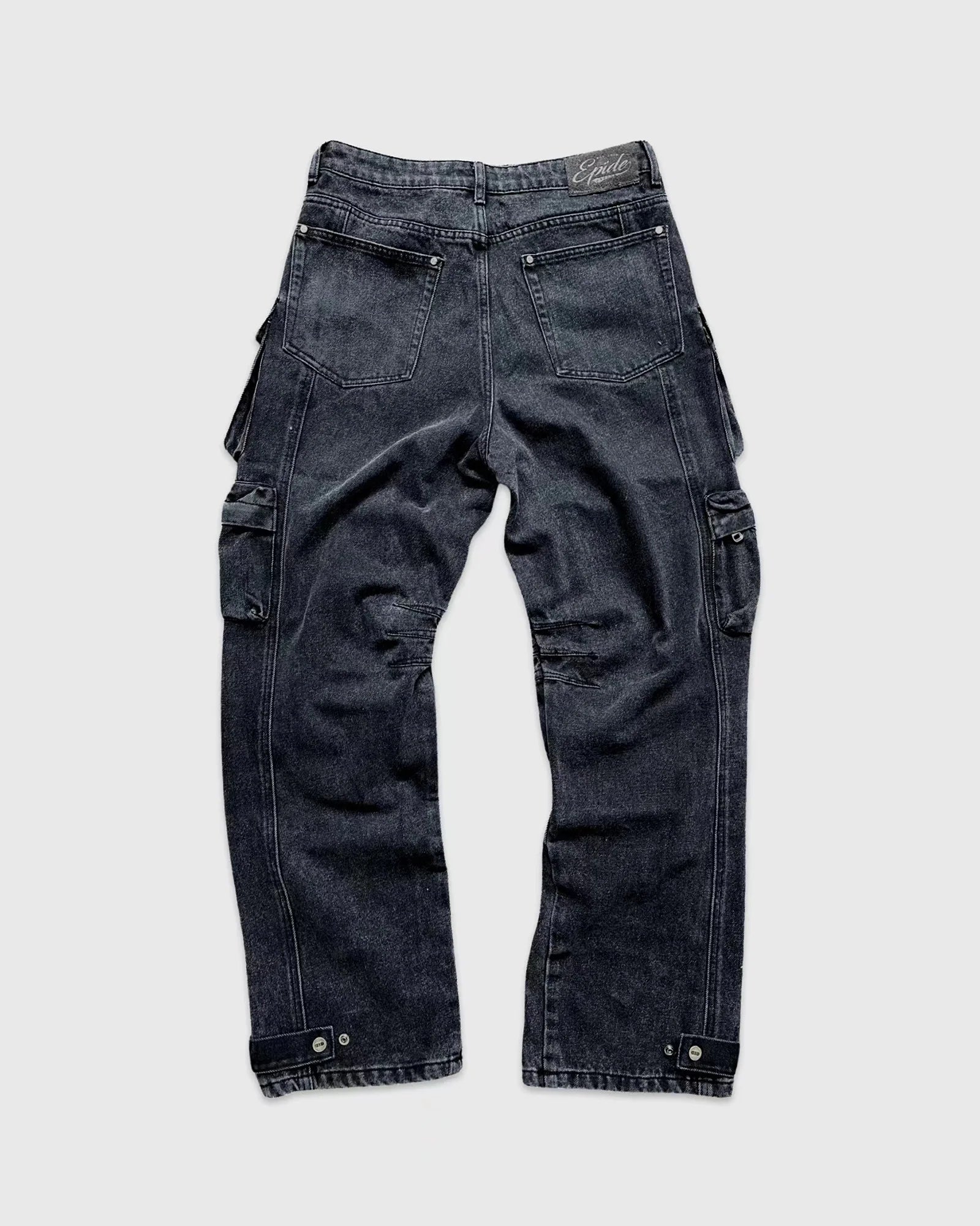 Epide Prefab Multi Pocket Washed Cargo Jeans