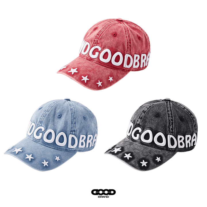 GOODBRAND 3D Logo-embroidered Denim Cap